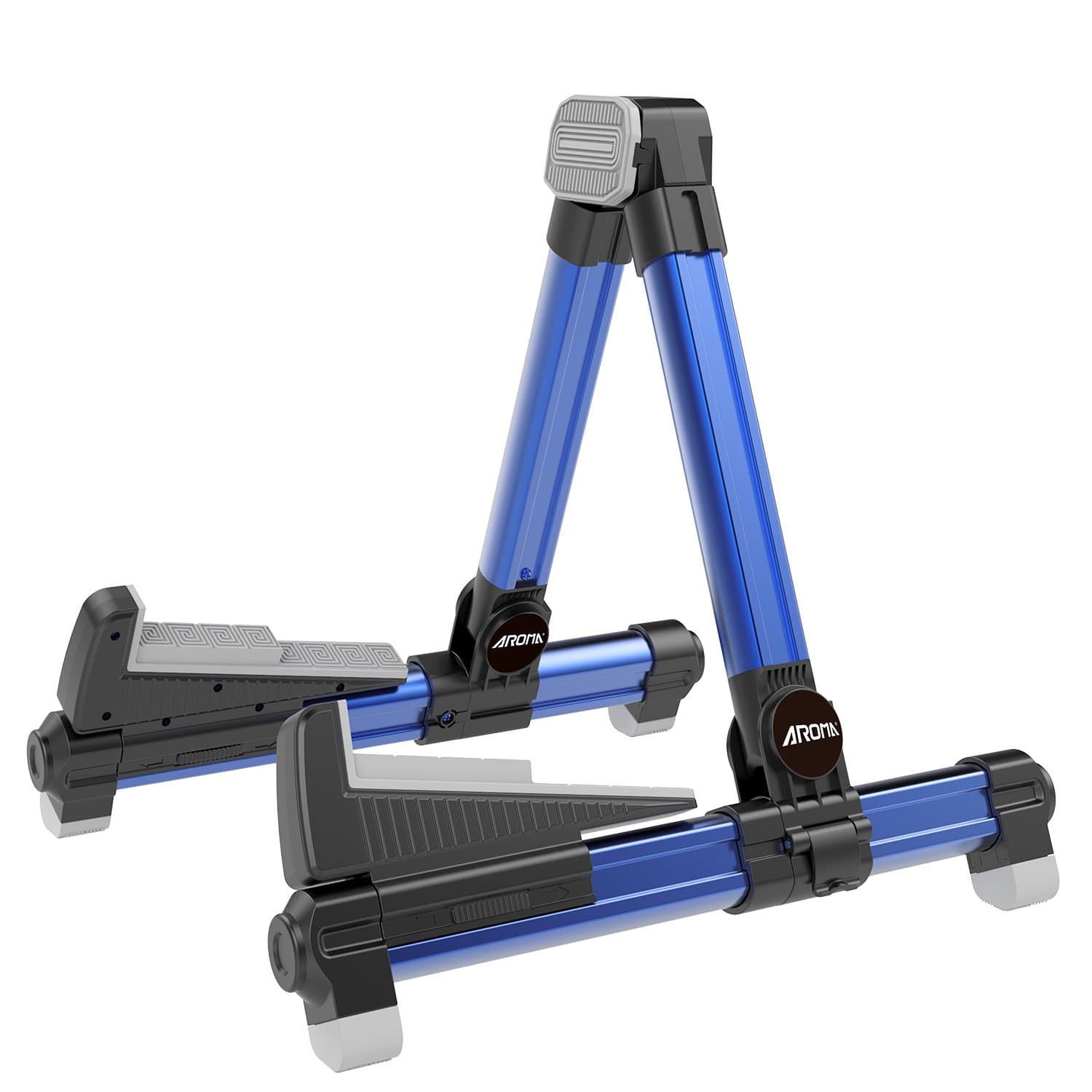 Foldable Aluminum Guitar Stand for All Strings - Blue Steady & Portable Protection