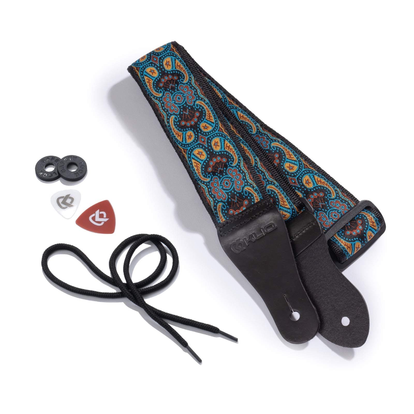 Vintage Woven Guitar Strap for Acoustic and Electric Guitars by KLIQ