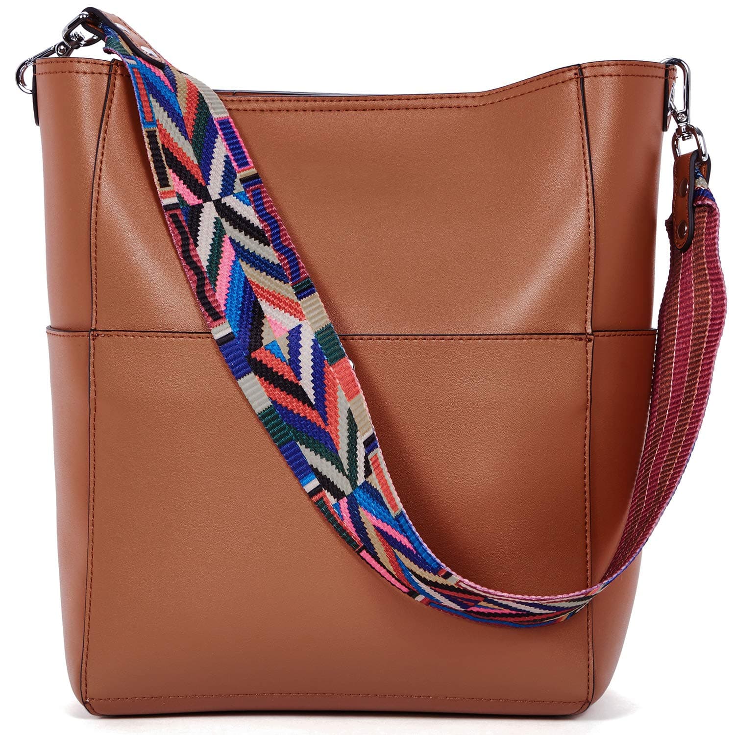 BROMEN Women's Leather Hobo Bag Designer Shoulder Purse