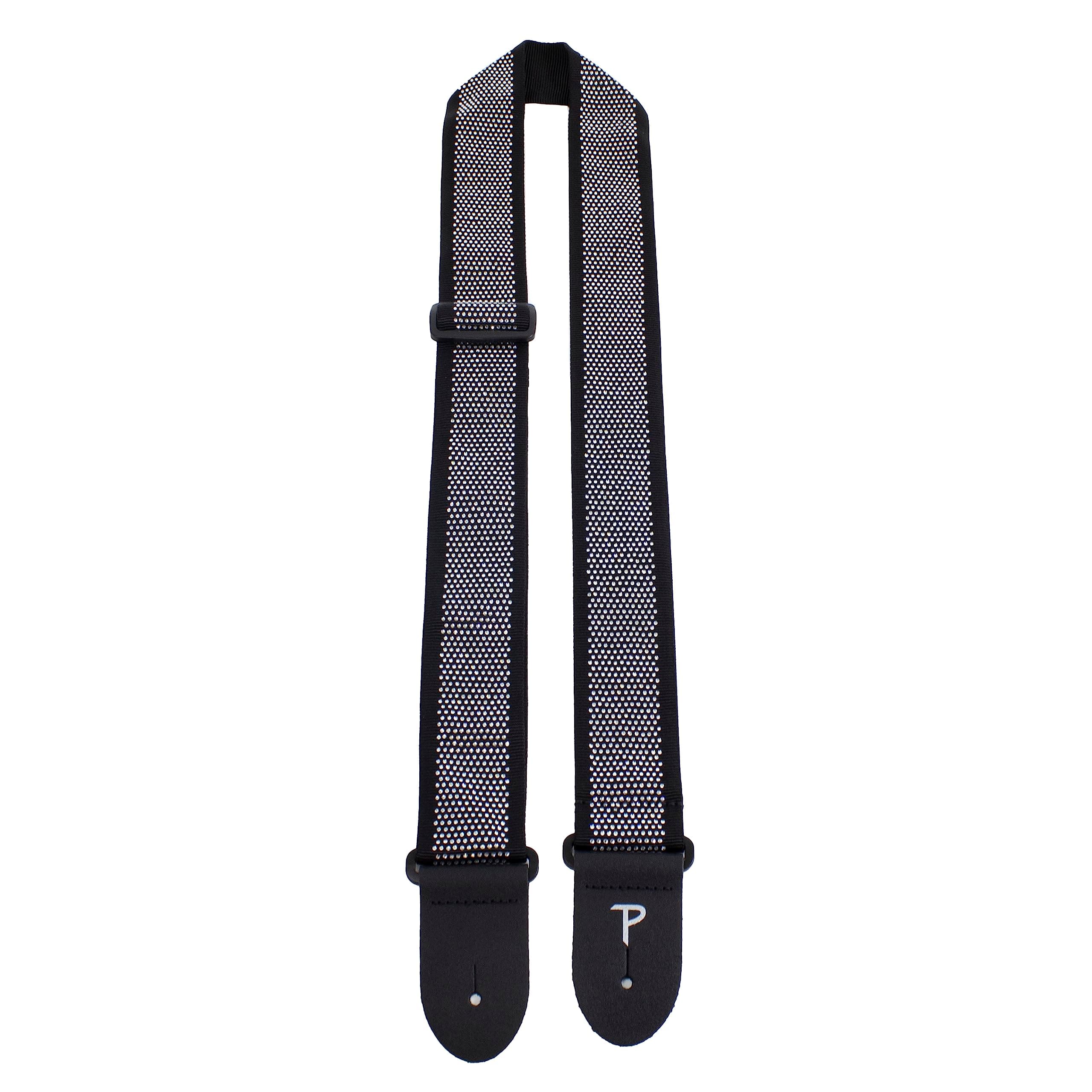Perri’s Leathers Rhinestone Jacquard Guitar Strap - Black with Rhinestones