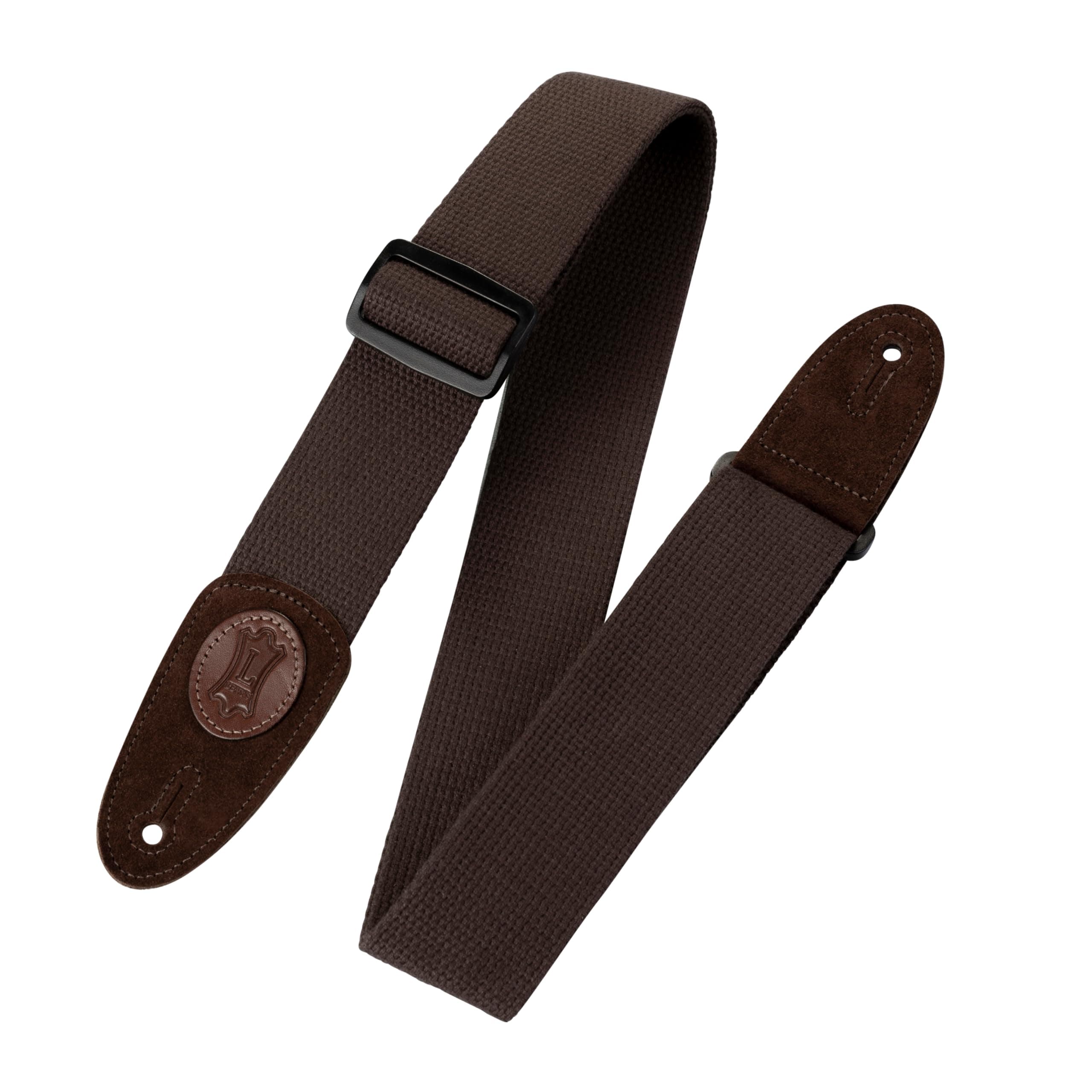 Levy's Leathers Signature Brown Cotton Guitar Strap with Tri-Glide Adjustment