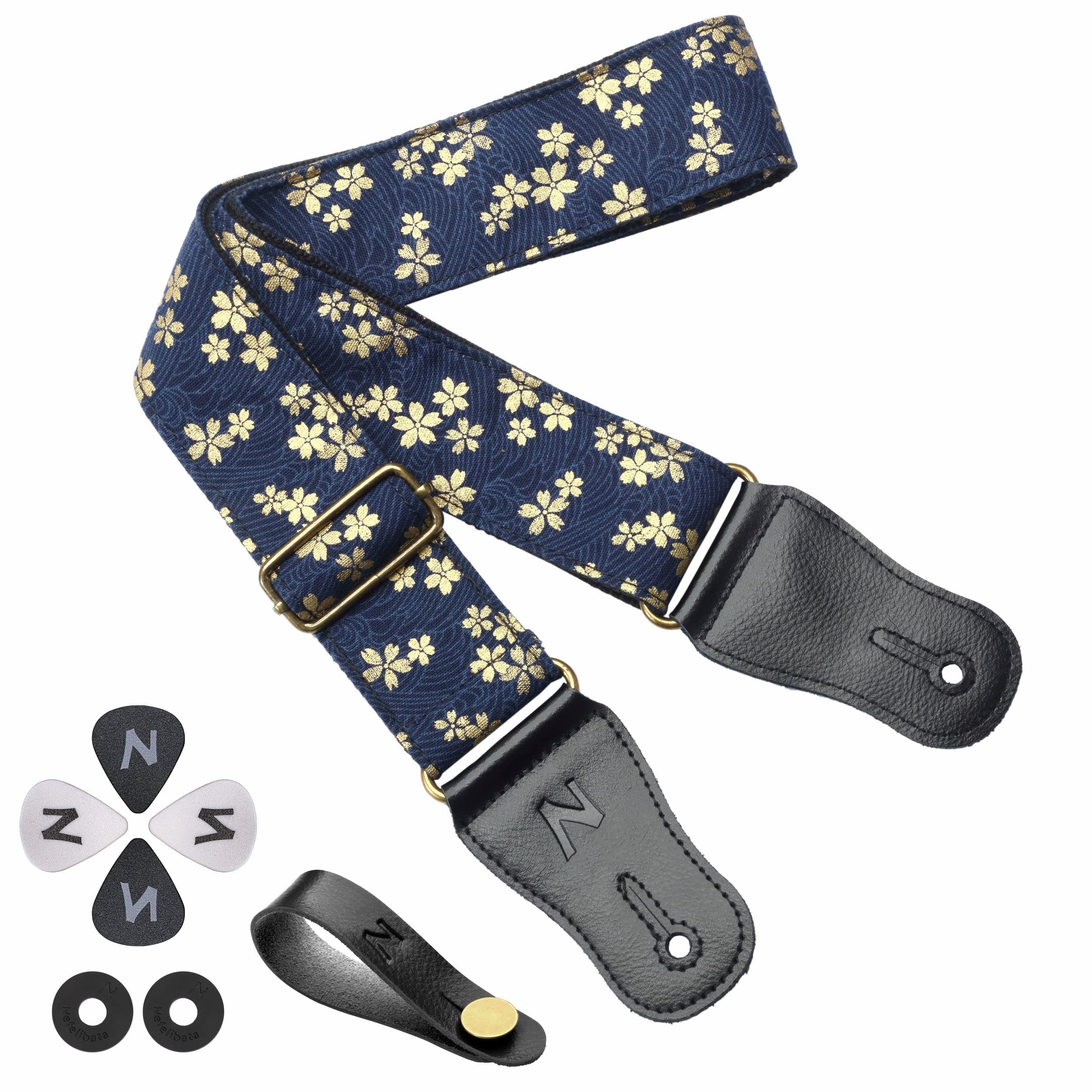 Cotton Guitar Strap for Acoustic Guitar and Ukulele with Accessories
